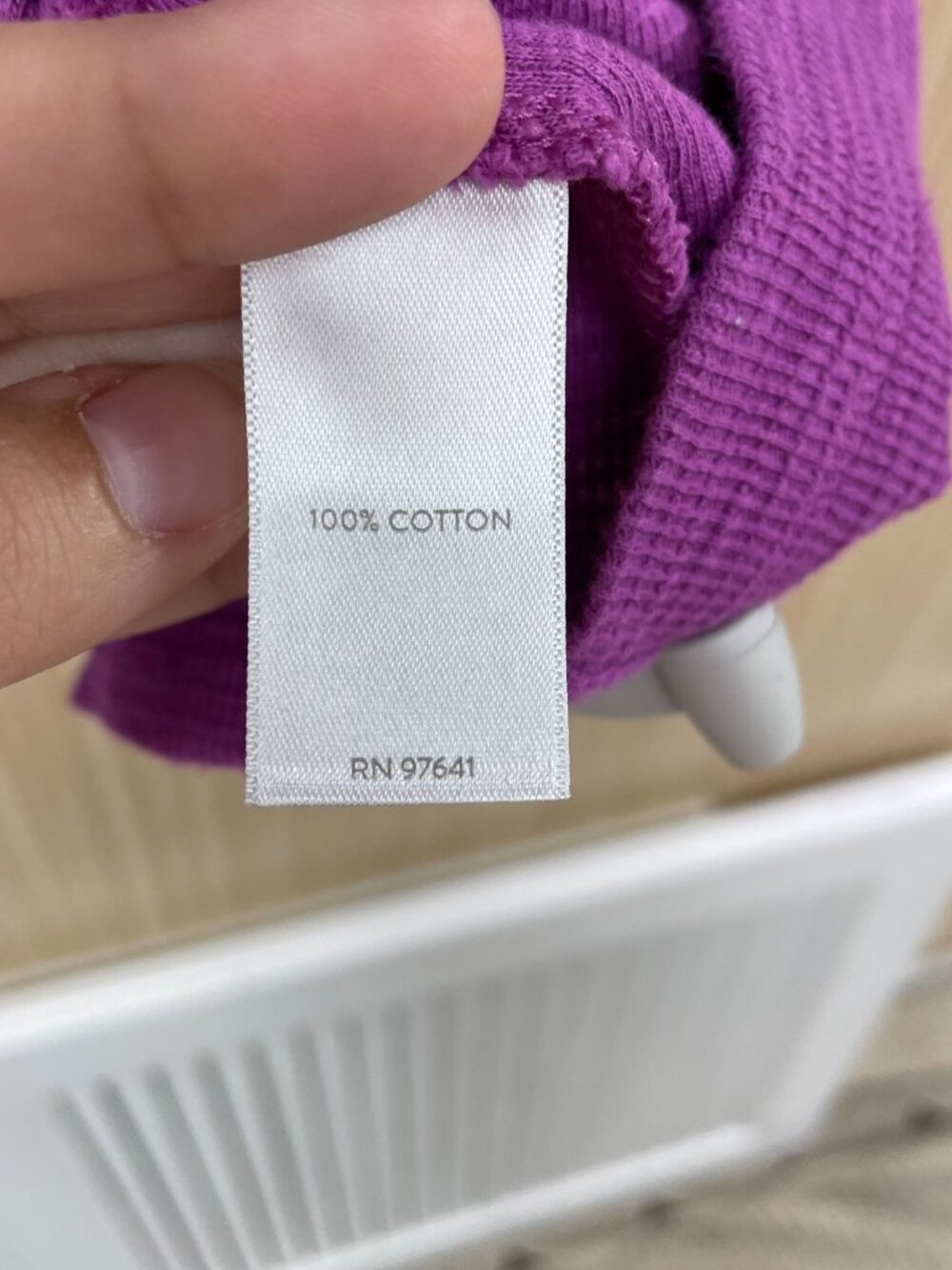 J. Jill Purple Cotton Top size LP - Picture 3 of 5